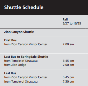 shuttleschedule